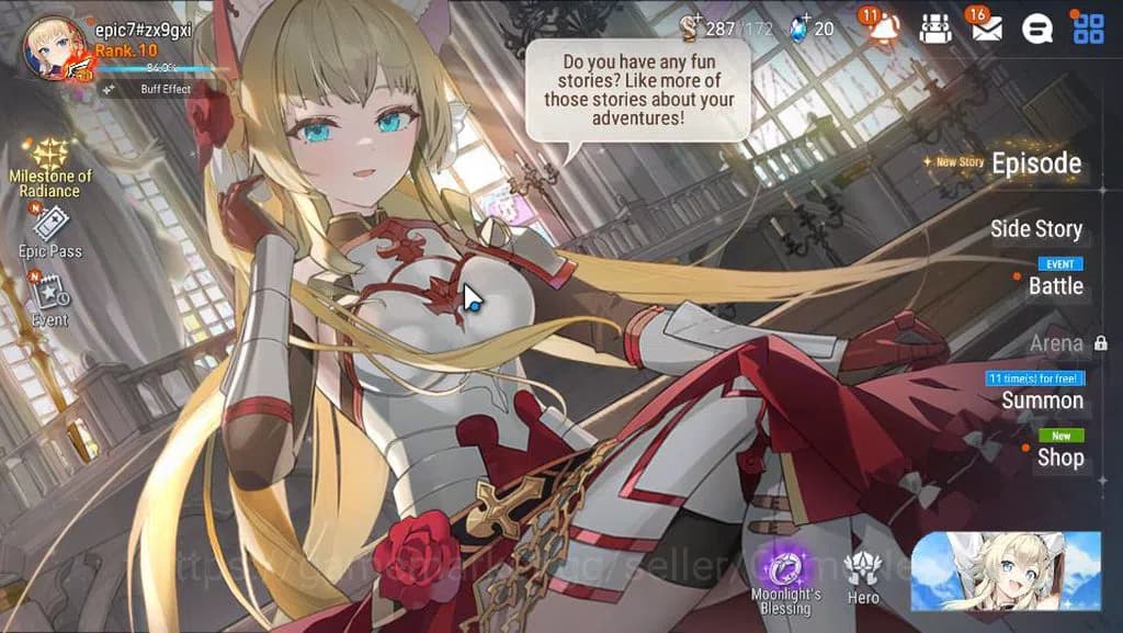 Epic Seven Accounts ASIA Unverif|New Era Mor lv6|2 ML(Salome,Solitaria image 1