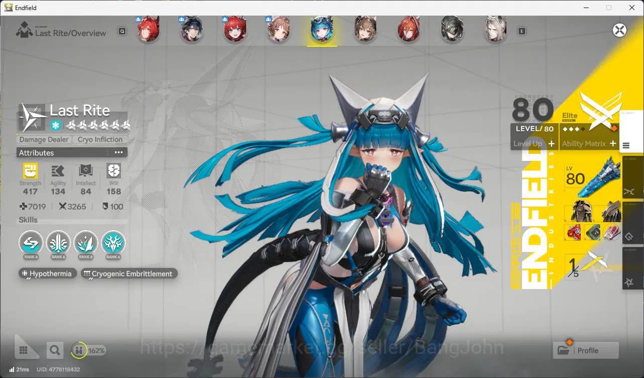 Arknights: Endfield Accounts ASIA | LVL 53 laevatain, Ardelia, last rite, ember image 6