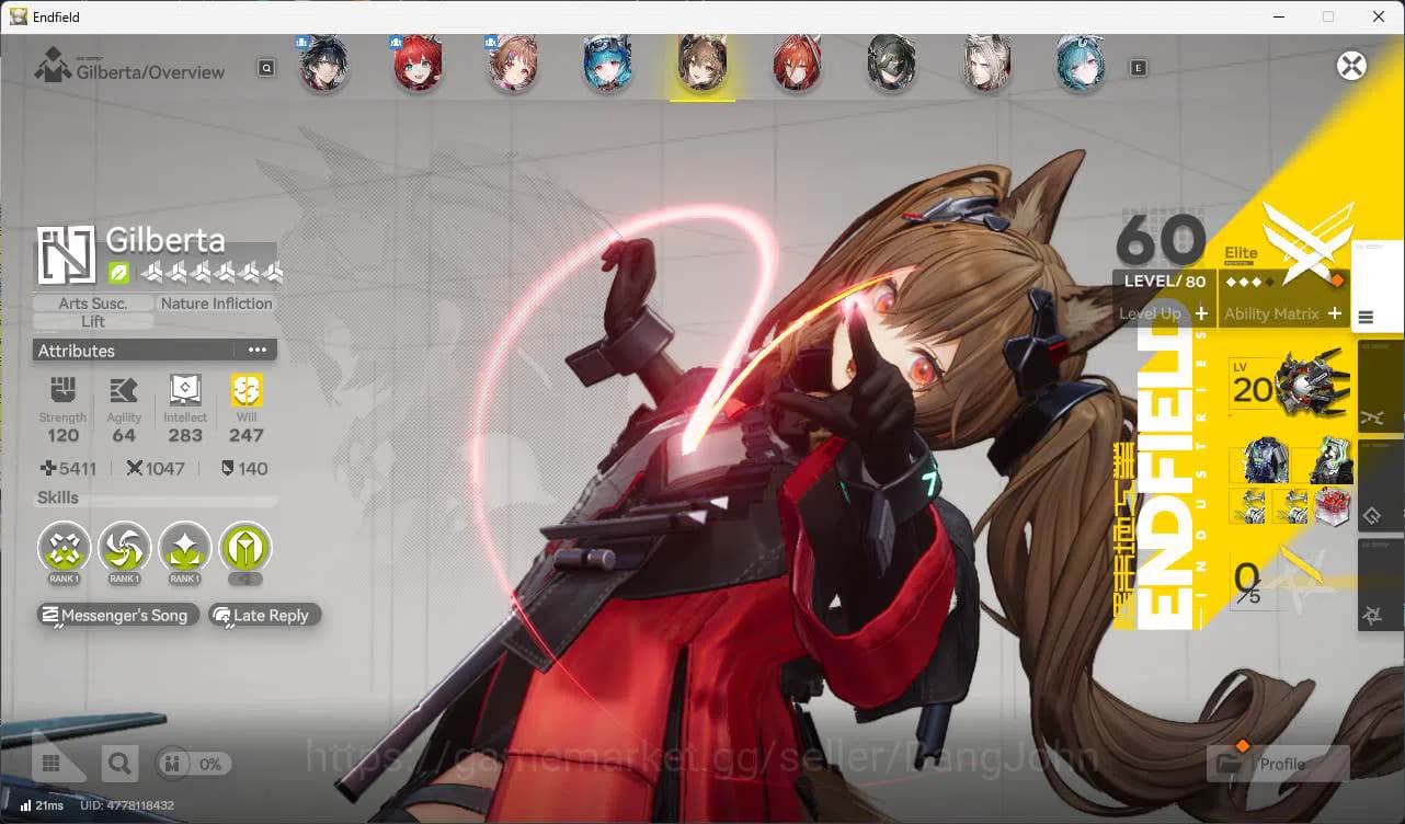Arknights: Endfield Accounts ASIA | LVL 53 laevatain, Ardelia, last rite, ember image 8