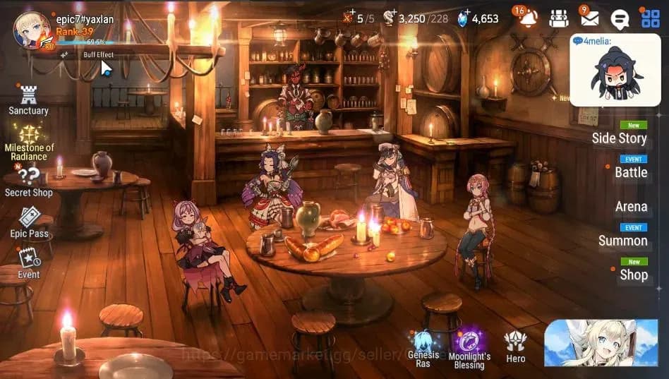 Epic Seven Accounts ASIA Unverif|7 ML(Salome, NM Luna, SP Politis,etc) image 1