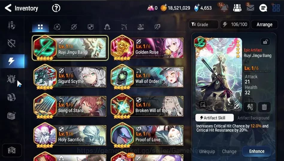 Epic Seven Accounts ASIA Unverif|7 ML(Salome, NM Luna, SP Politis,etc) image 19