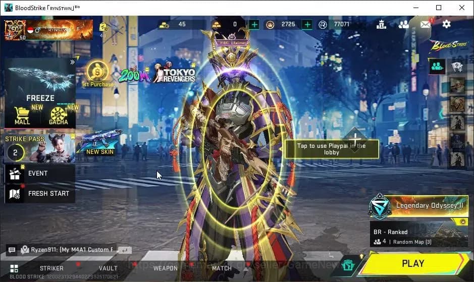 Blood Strike Accounts ASIA|Eternal ZERO-Odashadow|Collab 7DS[QBZ95,Kar98 image 1