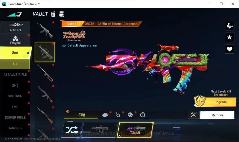Blood Strike Accounts ASIA|Eternal ZERO-Odashadow|Collab 7DS[QBZ95,Kar98 image 13