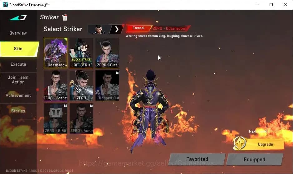Blood Strike Accounts ASIA|Eternal ZERO-Odashadow|Collab 7DS[QBZ95,Kar98 image 3