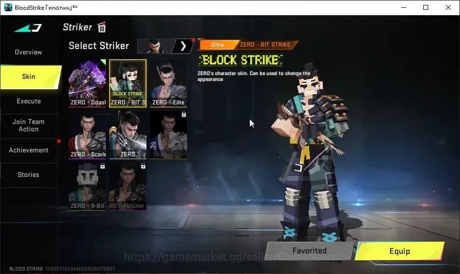 Blood Strike Accounts ASIA|Eternal ZERO-Odashadow|Collab 7DS[QBZ95,Kar98 image 4