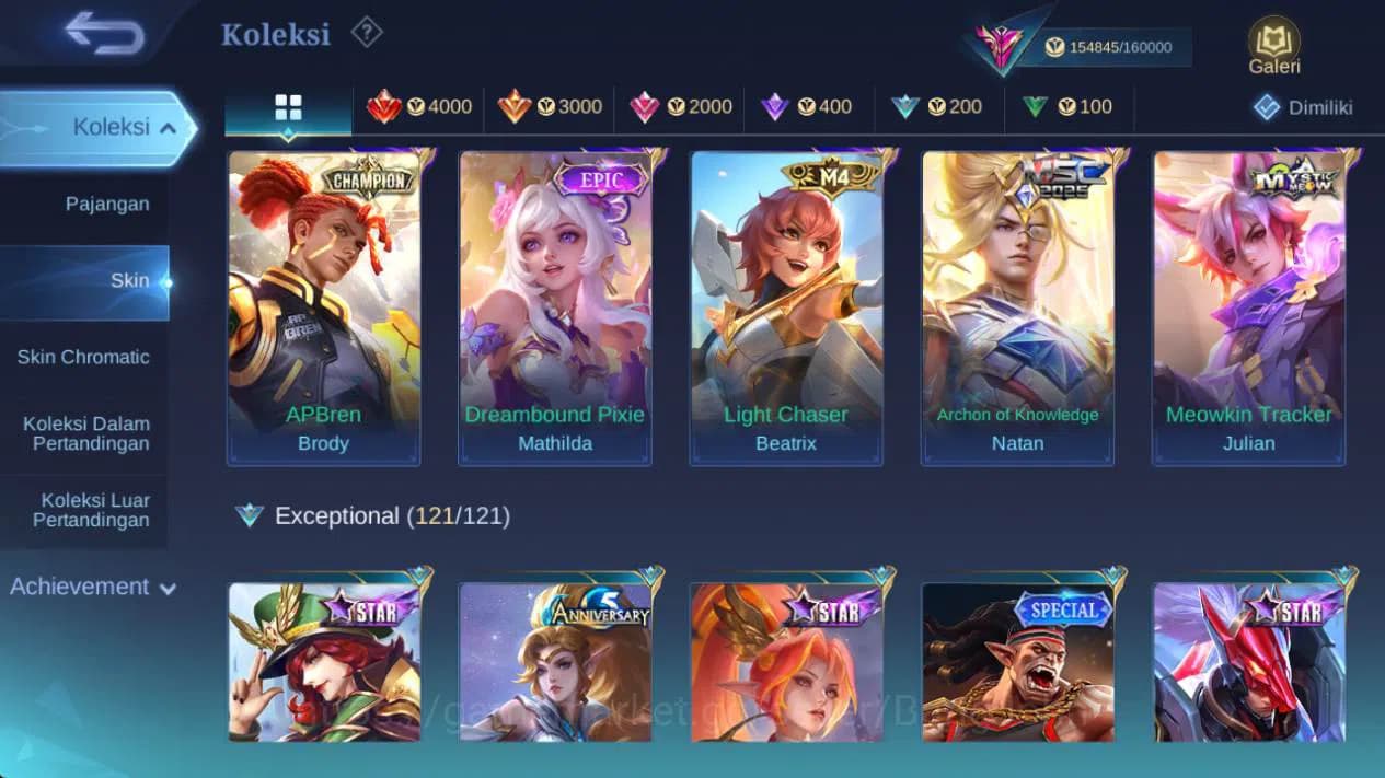 Mobile Legends: Bang Bang Accounts GLOBAL|skin 485, hero 132|legend alu,strwrs argus, image 13