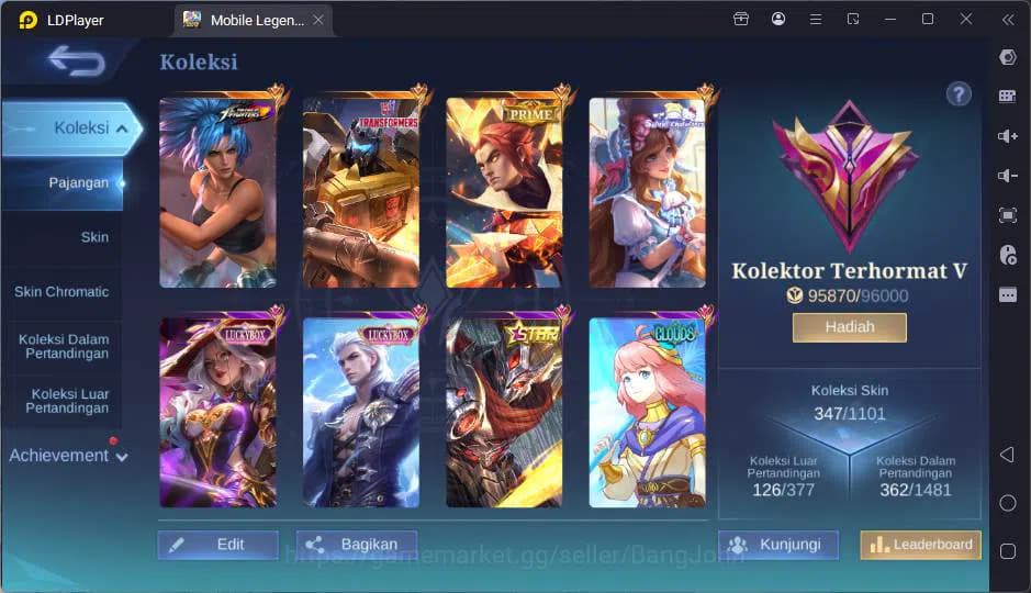 Mobile Legends: Bang Bang Accounts GLOBAL|Hero 132|Skin 347|Prime Yz,Trf Roger,Sanrio image 19