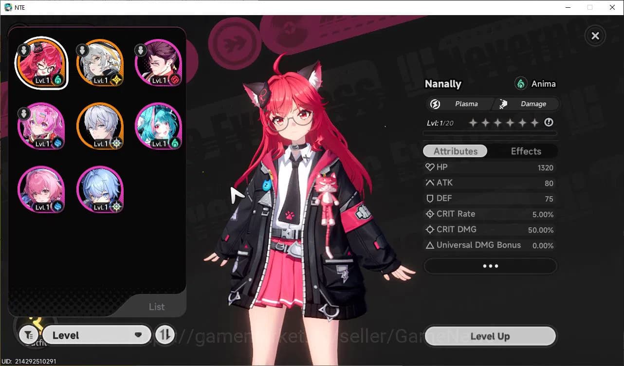Neverness to Everness Accounts GLOBAL NA |HL 3| 2 SSR Limited Nanally, Hathor |5 image 1