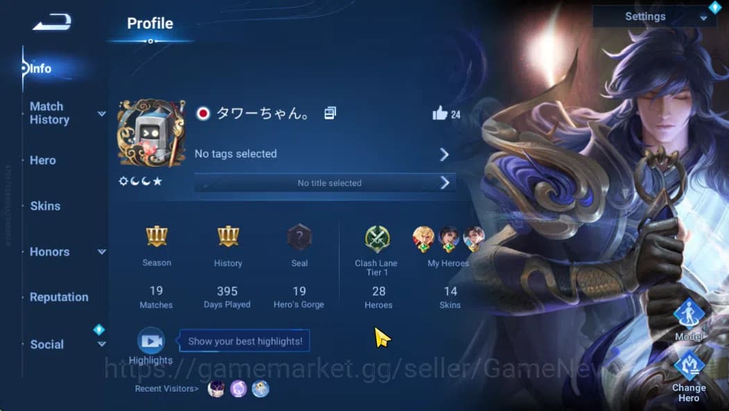 Honor of Kings Accounts Hero 28 Skin 14|2 Legend(Yao,Li Xin),Charlotte(Epi image 2