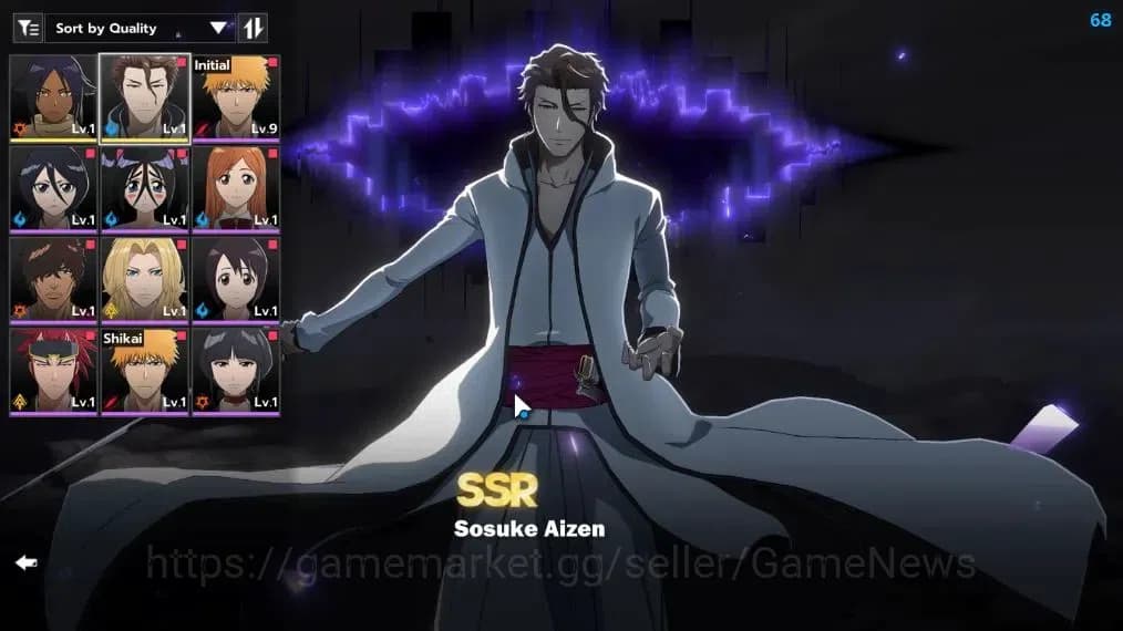 BLEACH: Soul Resonance Accounts NA Crunchyroll|Fresh Starter|LV 3|2 SSR [Sosuke Ai image 2