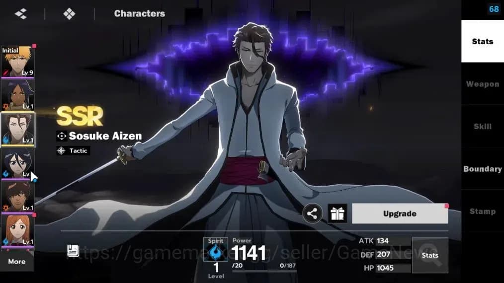 BLEACH: Soul Resonance Accounts NA Crunchyroll|Fresh Starter|LV 3|2 SSR [Sosuke Ai image 3