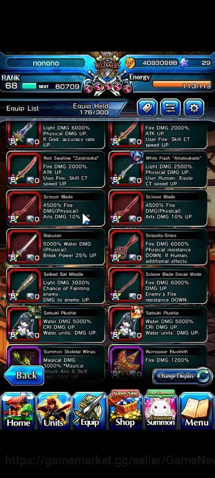 Grand Summoners Accounts Global|Rank 68|12 Ascend|InumutaTW,Summer Miyu,Fen image 15