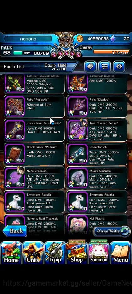 Grand Summoners Accounts Global|Rank 68|12 Ascend|InumutaTW,Summer Miyu,Fen image 16