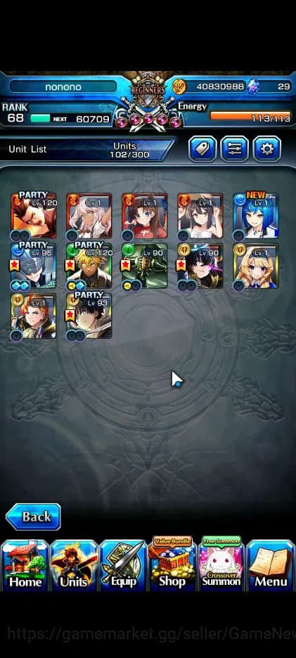 Grand Summoners Accounts Global|Rank 68|12 Ascend|InumutaTW,Summer Miyu,Fen image 4