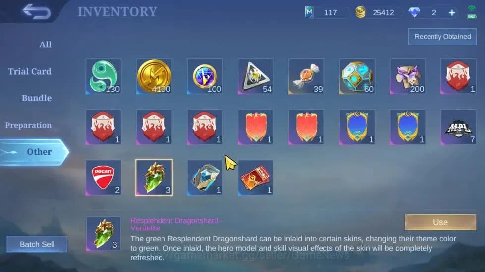 Mobile Legends: Bang Bang Accounts Hero 61|Skin 76|High Immo 100|LB Granger,Fanny[Val image 16