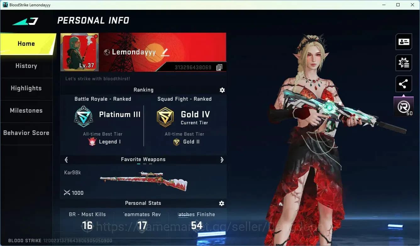 Blood Strike Accounts ASIA | 1 Collab Skins | 1 Limited Skins | 9 Legend image 1