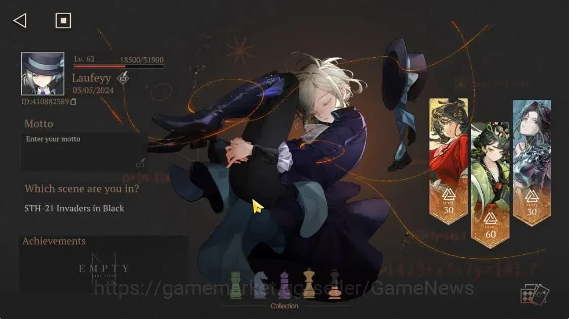 Reverse: 1999 Accounts GLOBAL|Lv62|23*6Crew(5Limit)|[(LiangYue,PaperHeron image 2