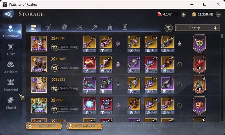 Watcher of Realms Accounts Global 60xx|Power 600k 2 Lord(Morrigan Laya)|4k Di image 7