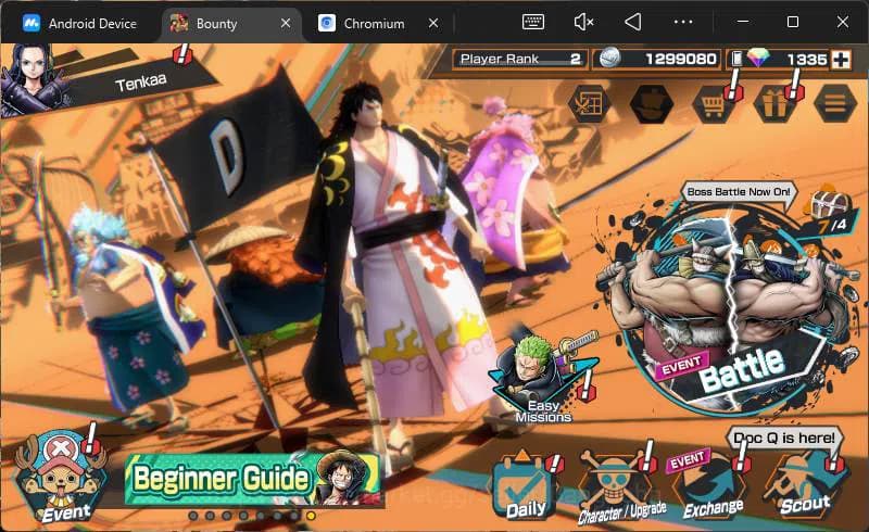 One Piece Bounty Rush Accounts GLOBAL | 2 EX | RD 1335 | Nusjuro, Shanks | Log Ba image 1