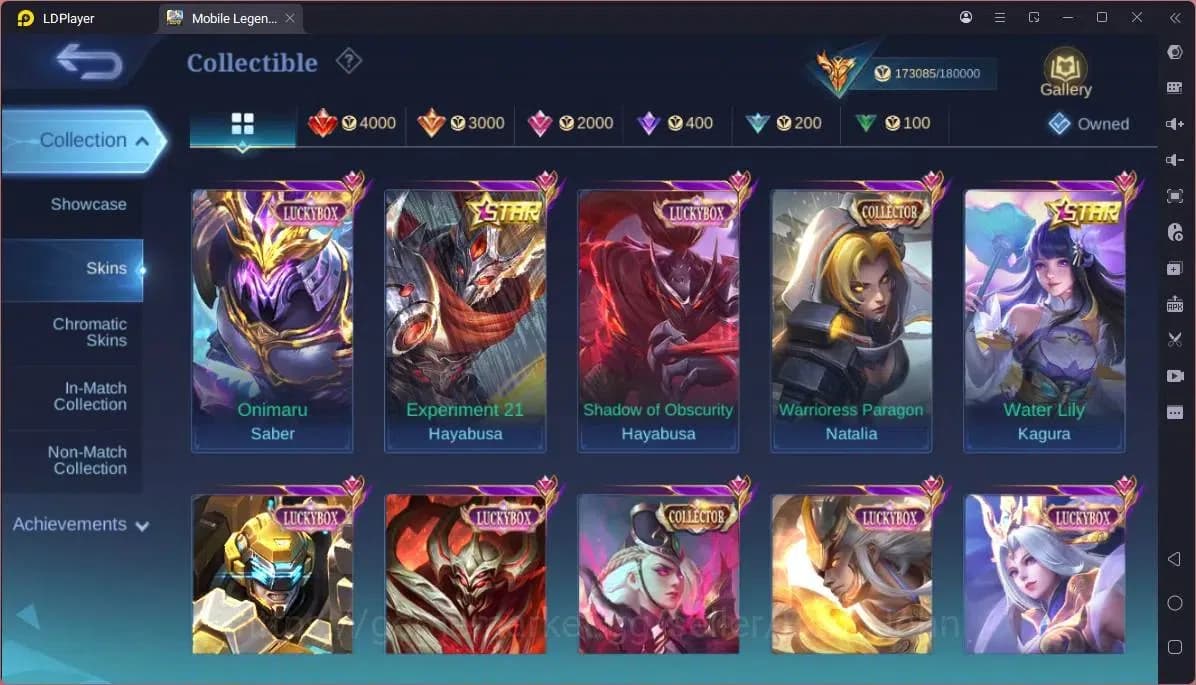Mobile Legends: Bang Bang Accounts GLOBAL Hero 132 Skin 476|Legend Gusion,Lunox|JJK X image 4