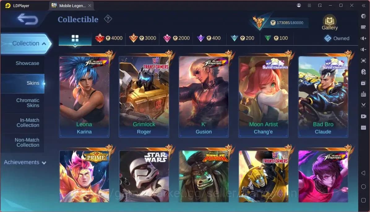 Mobile Legends: Bang Bang Accounts GLOBAL Hero 132 Skin 476|Legend Gusion,Lunox|JJK X image 7
