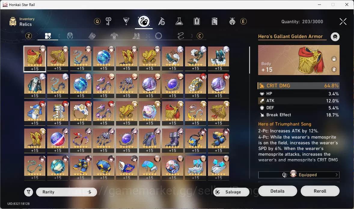 Honkai Star Rail Accounts ASIA|TL 65|10 limit|Lc sign(YaoGuang,Aglaea,TheHer image 4