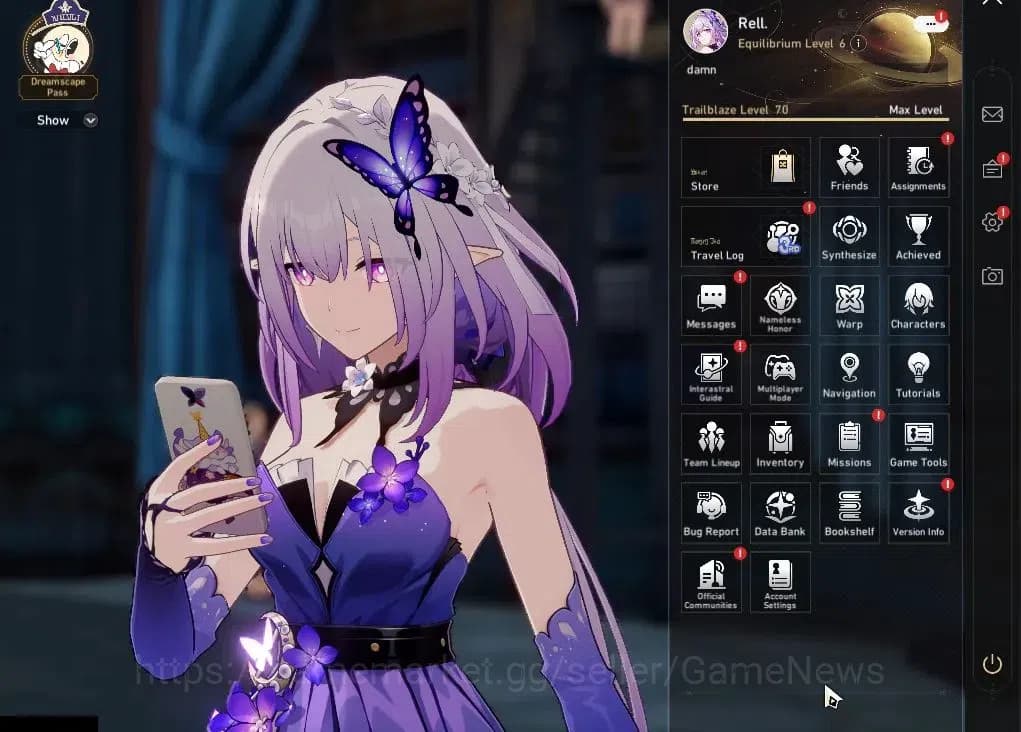 Honkai Star Rail Accounts Asia|TL 70|4 Prem Team|19 Limited|[Acheron,Castori image 2