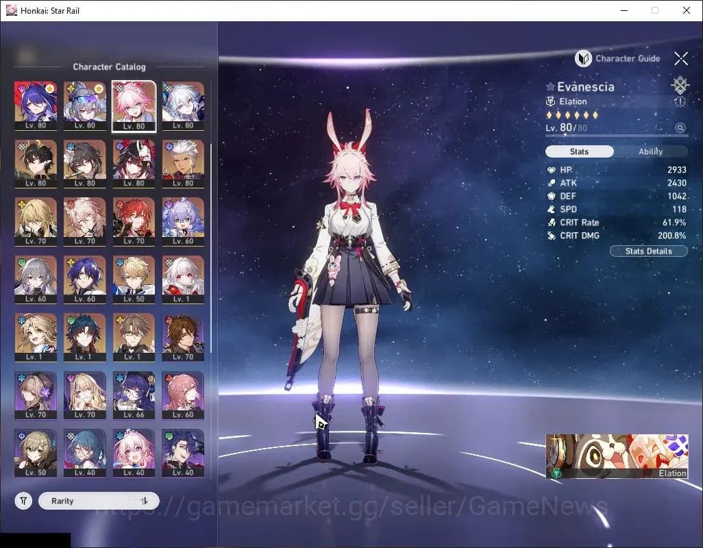 Honkai Star Rail Accounts Asia|TL 70|4 Prem Team|19 Limited|[Acheron,Castori image 6