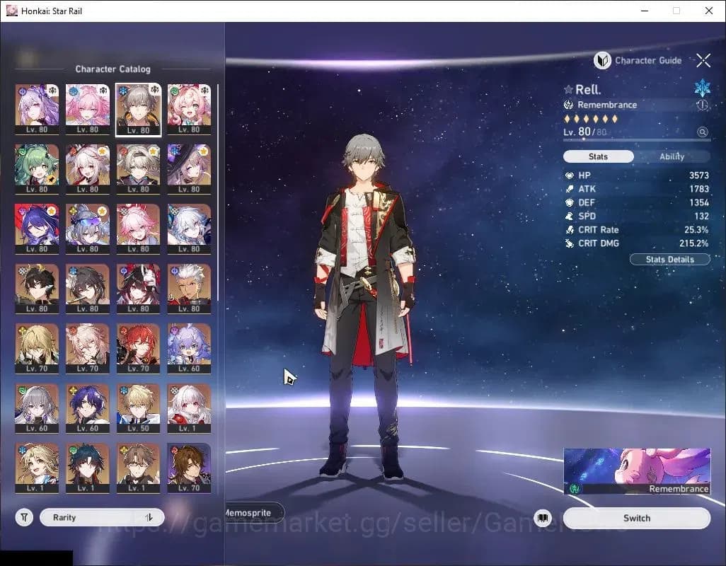 Honkai Star Rail Accounts Asia|TL 70|4 Prem Team|19 Limited|[Acheron,Castori image 7
