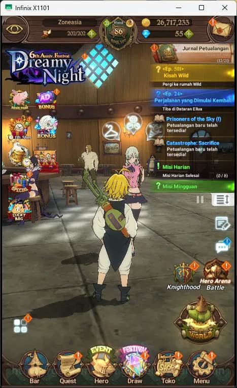 The Seven Deadly Sins: Grand Cross Accounts ASIA | 3.9M CC | 1LR Elizabeth| UR Salos, Merlin image 1