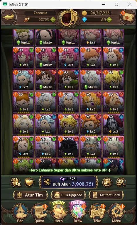 The Seven Deadly Sins: Grand Cross Accounts ASIA | 3.9M CC | 1LR Elizabeth| UR Salos, Merlin image 15