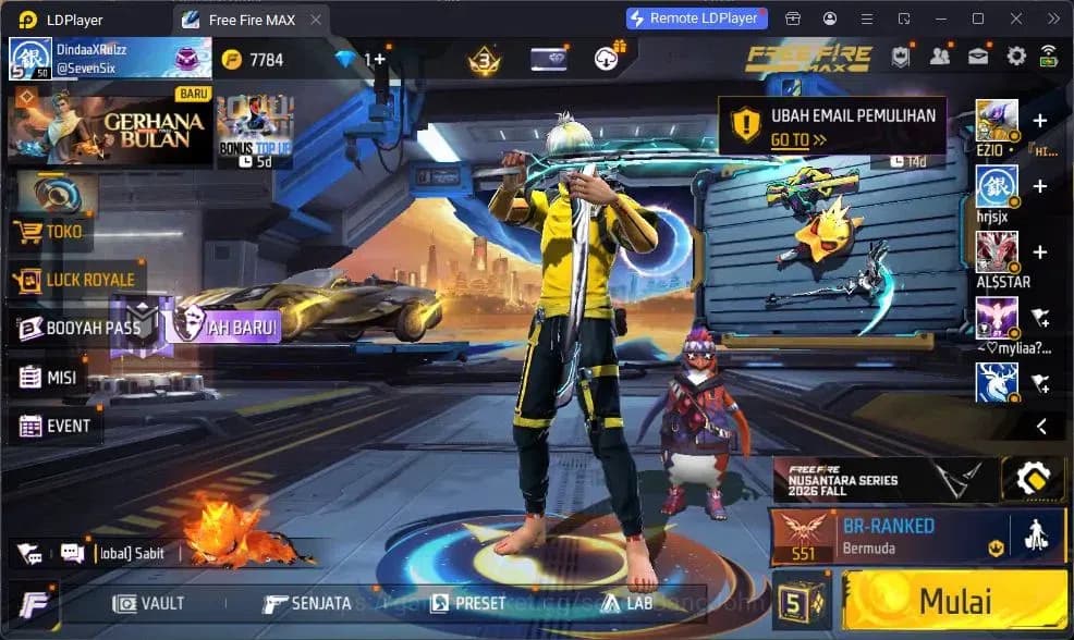 Free Fire Accounts Indonesia | Vault 190 | EVO GROZA-BANG! | Bundle B image 1