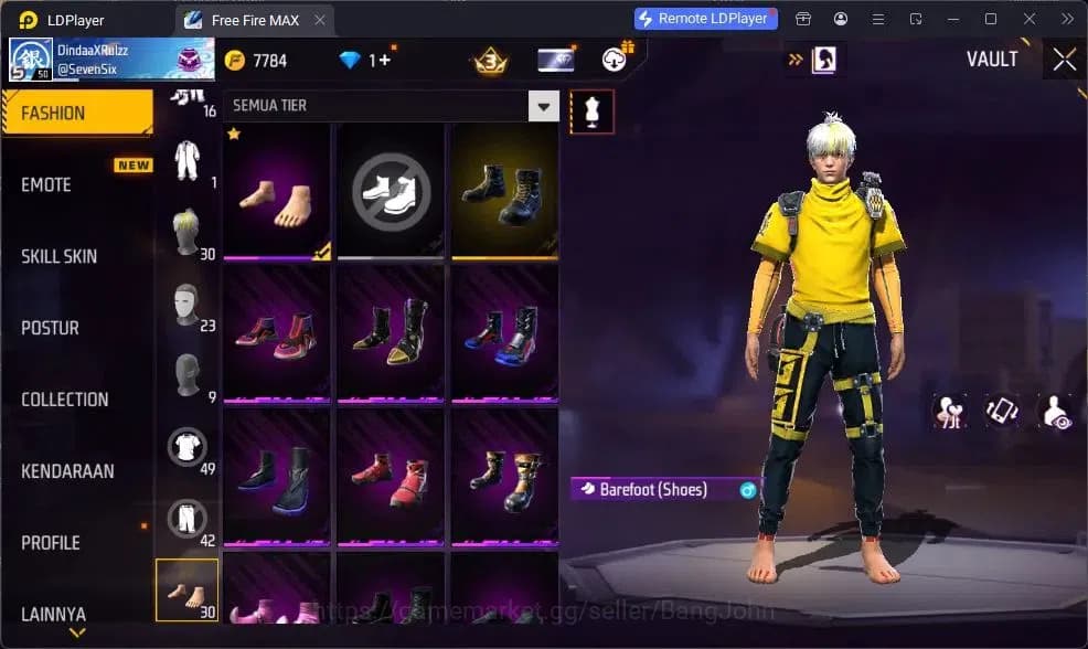 Free Fire Accounts Indonesia | Vault 190 | EVO GROZA-BANG! | Bundle B image 19