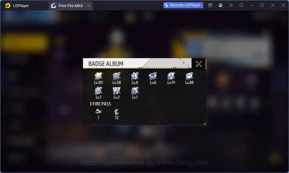 Free Fire Accounts Indonesia | Vault 190 | EVO GROZA-BANG! | Bundle B image 3