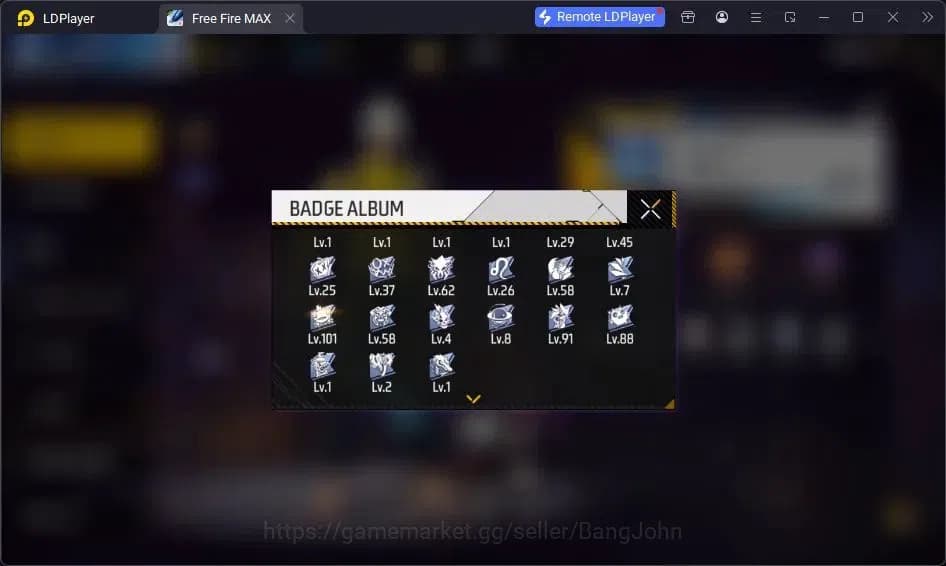 Free Fire Accounts Indonesia | Vault 190 | EVO GROZA-BANG! | Bundle B image 4