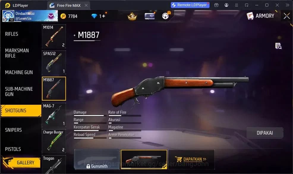 Free Fire Accounts Indonesia | Vault 190 | EVO GROZA-BANG! | Bundle B image 8