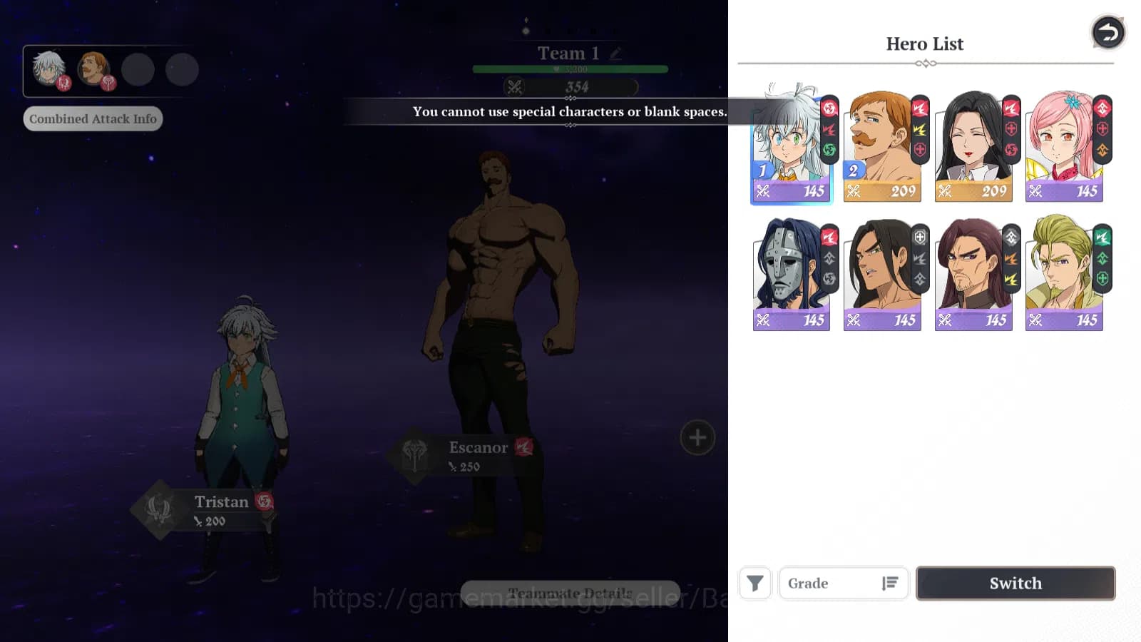 The Seven Deadly Sins: Origin Accounts EUROPE|Fresh StarterLvl2|2SSR|Escanor,Guila&6SR|Ac image 2