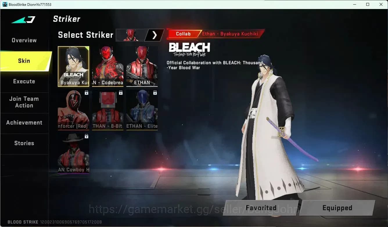 Blood Strike Accounts ASIA | BLEACH Byakuya Kuchiki Striker | EVANGELION image 2