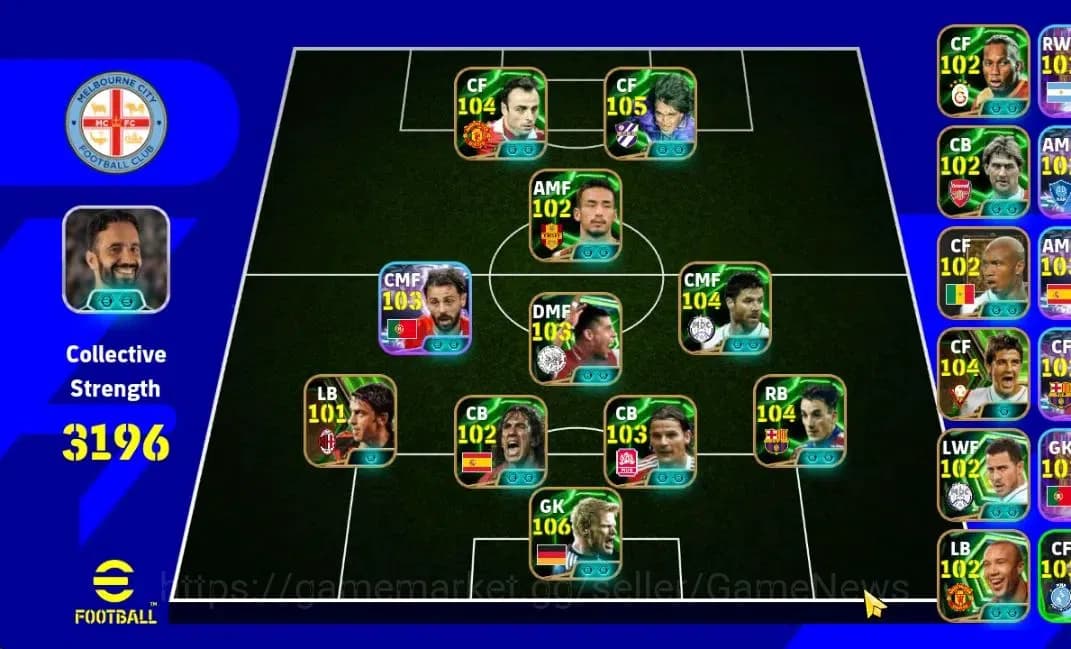 eFootball Accounts Android|Oliver Kahn,Gabriel Batistuta,Dimitar Berb image 1