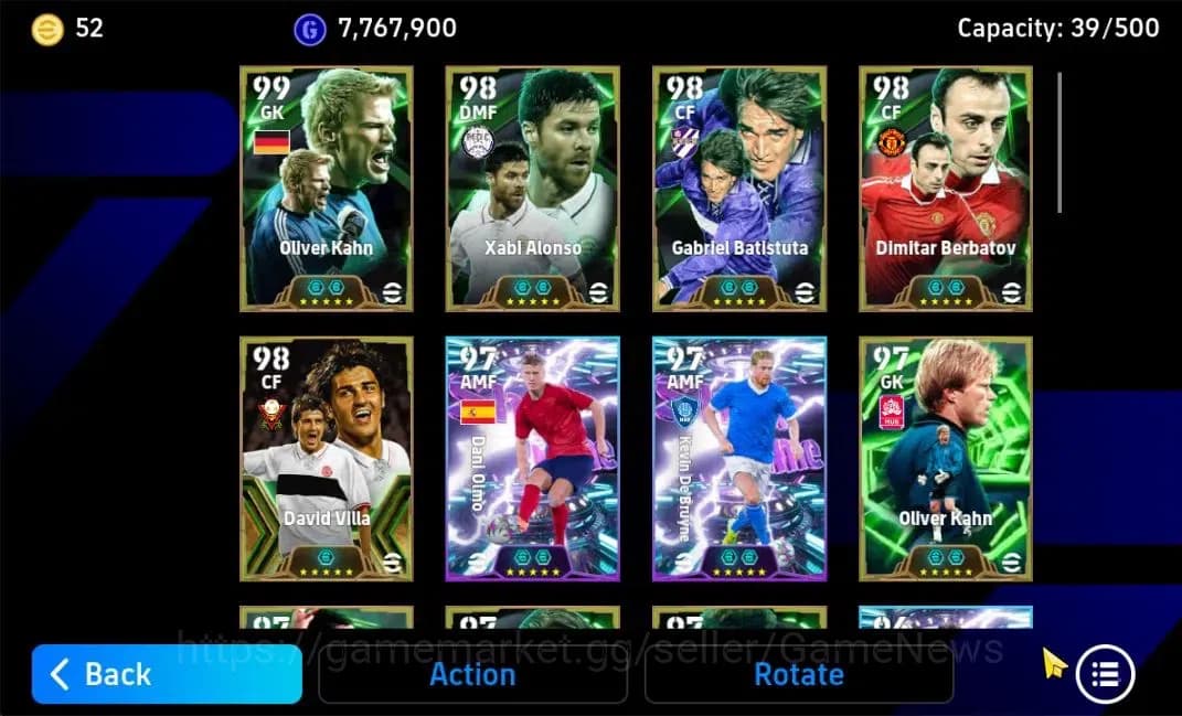 eFootball Accounts Android|Oliver Kahn,Gabriel Batistuta,Dimitar Berb image 5