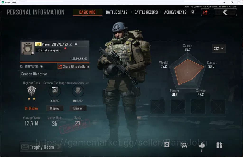 Arena Breakout Accounts MOBILE Lvl 30 |SV 12,7M |CV 6,8 M|MORE SKIN,UTOPIA image 1