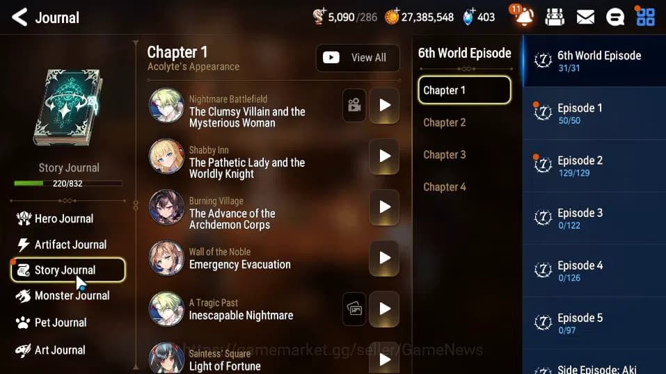 Epic Seven Accounts GLOBAL UNVERIF|New Era|10 ML(Salome,LOT Scales,NM image 20