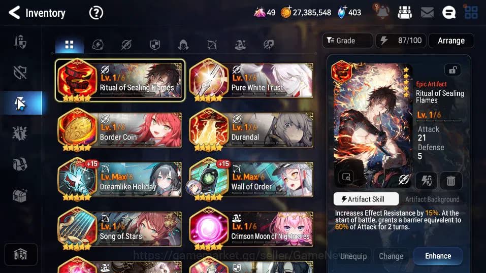 Epic Seven Accounts GLOBAL UNVERIF|New Era|10 ML(Salome,LOT Scales,NM image 9