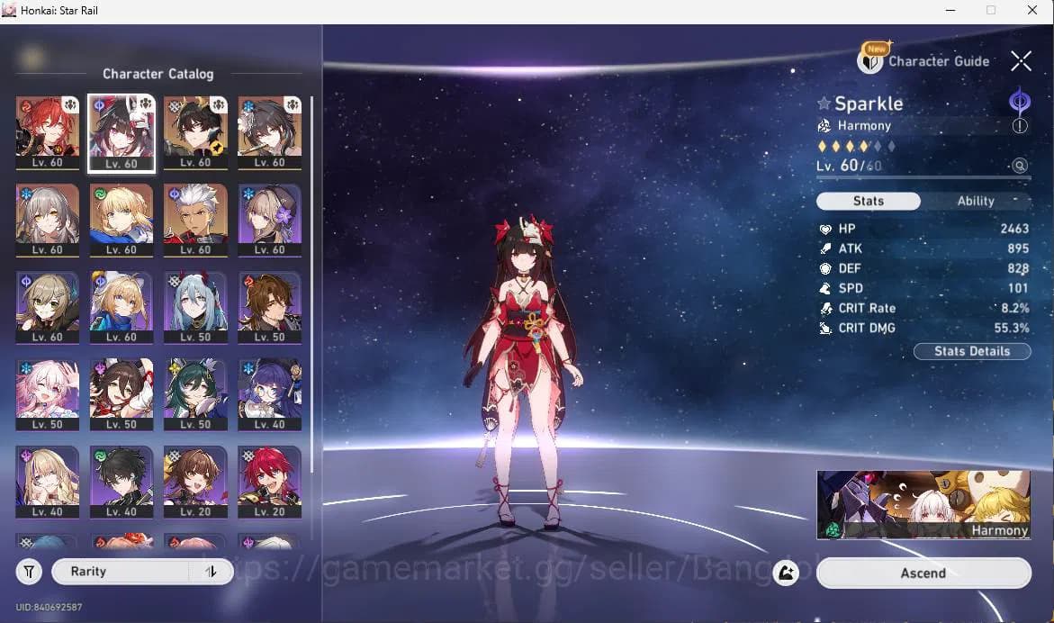 Honkai Star Rail Accounts ASIA|TL 50|5 limit|LC Sign(Archer,Saber),Sparkle E image 10