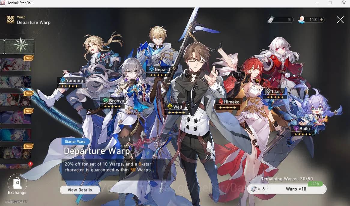 Honkai Star Rail Accounts ASIA|TL 50|5 limit|LC Sign(Archer,Saber),Sparkle E image 8