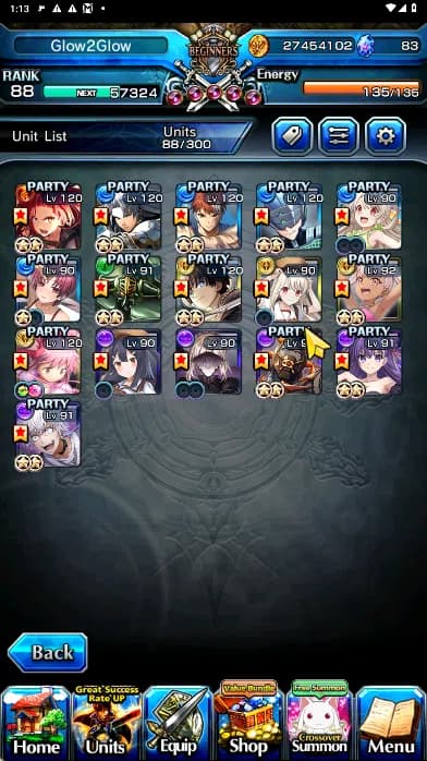 Grand Summoners Accounts GLOBAL | Ascend 16 | Houka TW, Roy TW, Shiro TW, M image 3