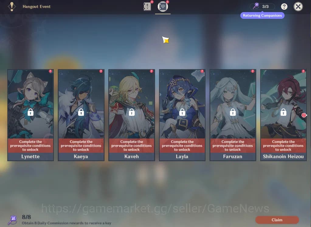 Genshin Impact Accounts ASIA|AR35|2Limited+1(*5Weapon)|Cyno,Ayaka,Diluc,Ke image 14