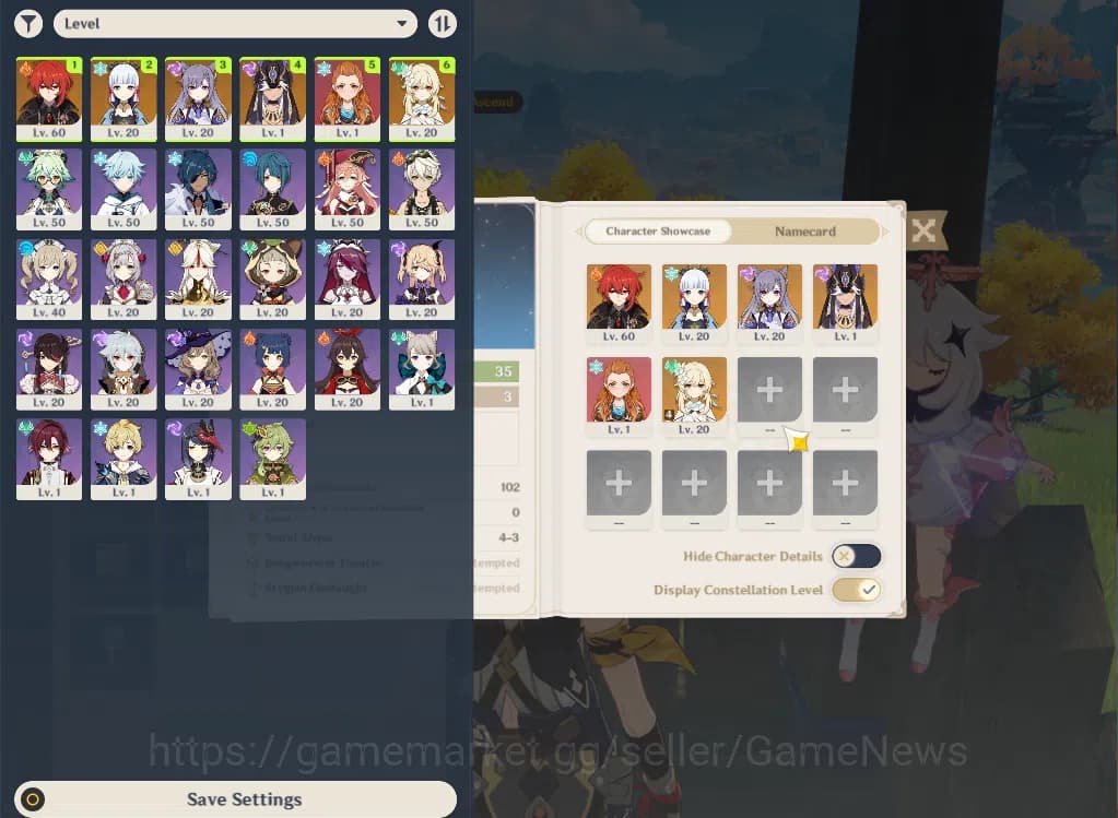 Genshin Impact Accounts ASIA|AR35|2Limited+1(*5Weapon)|Cyno,Ayaka,Diluc,Ke image 2