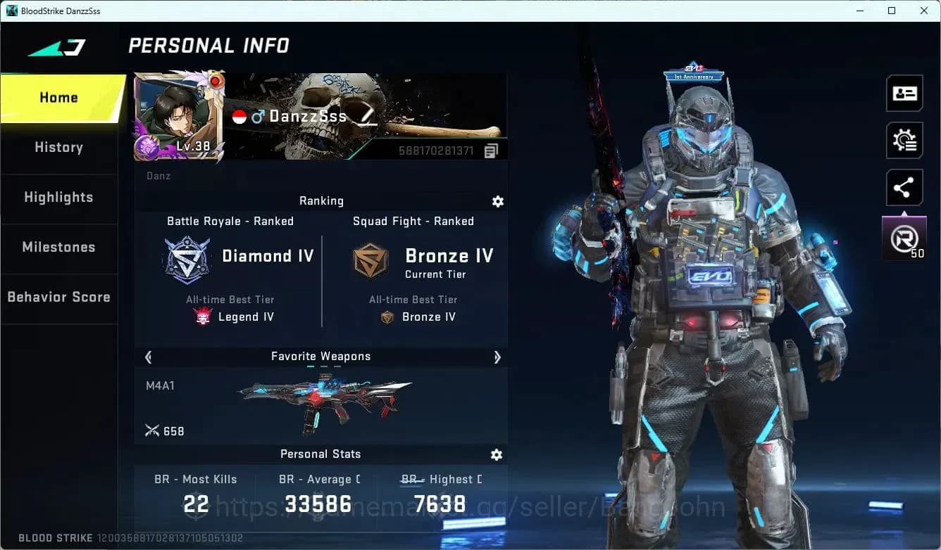 Blood Strike Accounts ASIA | EVO FAL-Evolved Draco |Eternal Kala-Requime image 1