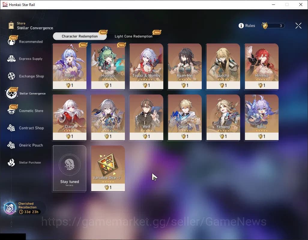 Honkai Star Rail Accounts ASIA|TL 3|Selector B5 ON+3 Golden Companion Spirit image 2